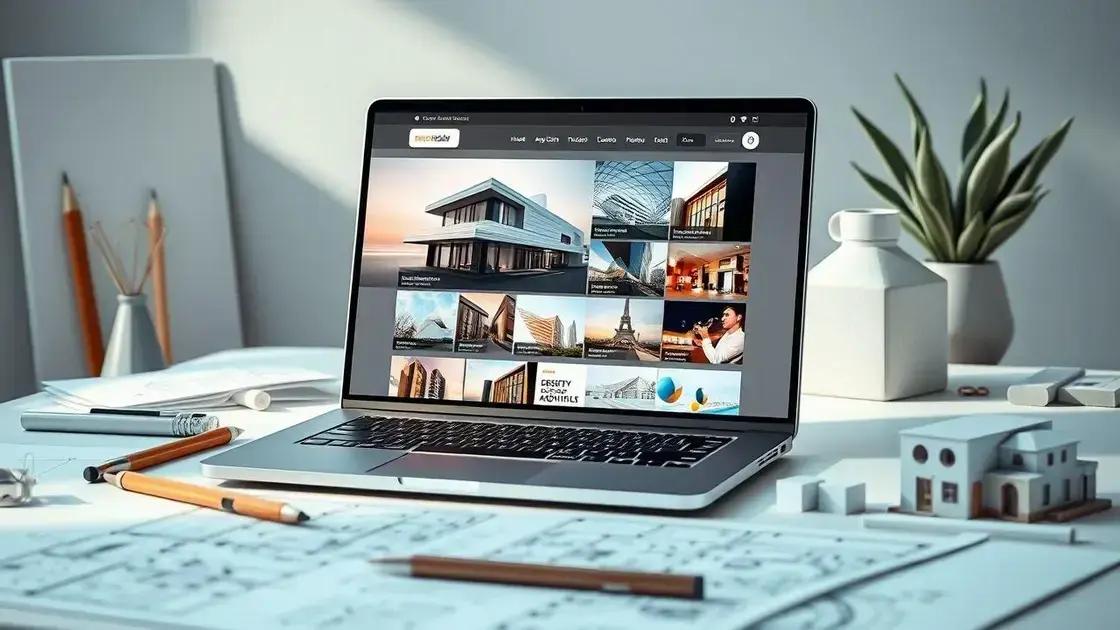 uso de portfólios online para mostrar seu trabalho